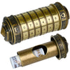 wellsee Da Vinci Code Mini Numbers Cryptex Brainteaser Puzzle Box,Metal Password Lock Cash Box with Hidden Compartment for Money,Challenge Game
