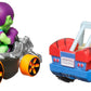 Hot Wheels RacerVerse Toy Cars 2-Pack, Set of 2 Die-Cast Vehicles with Character Driver, Optimized for Track Performance : Spider Man & Green Goblin