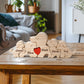LucySky Personalized 2-5 Family Name Puzzle Wooden Dog Family Name Puzzle