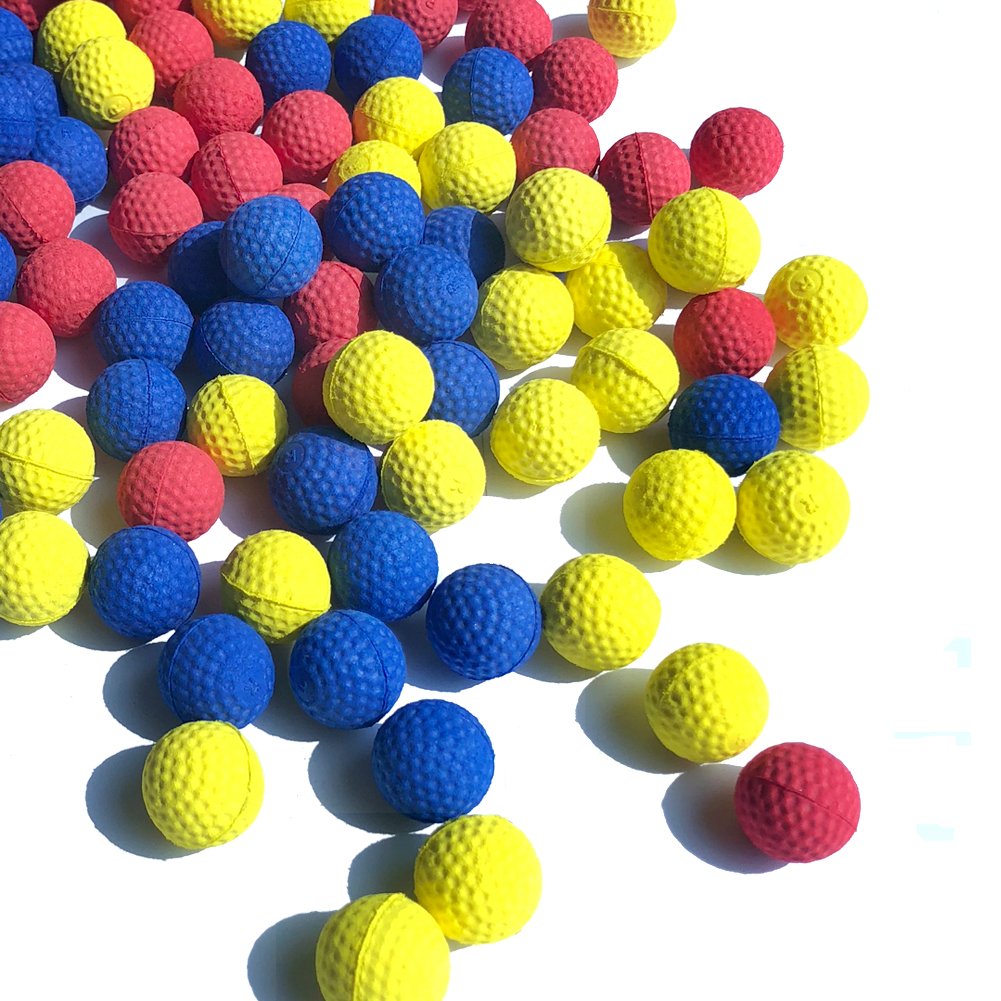 Rival 100-Round Refill Pack, Replace Round Balls Foam Bullet Balls for Children Kids Toy Guns. (Mix Color)