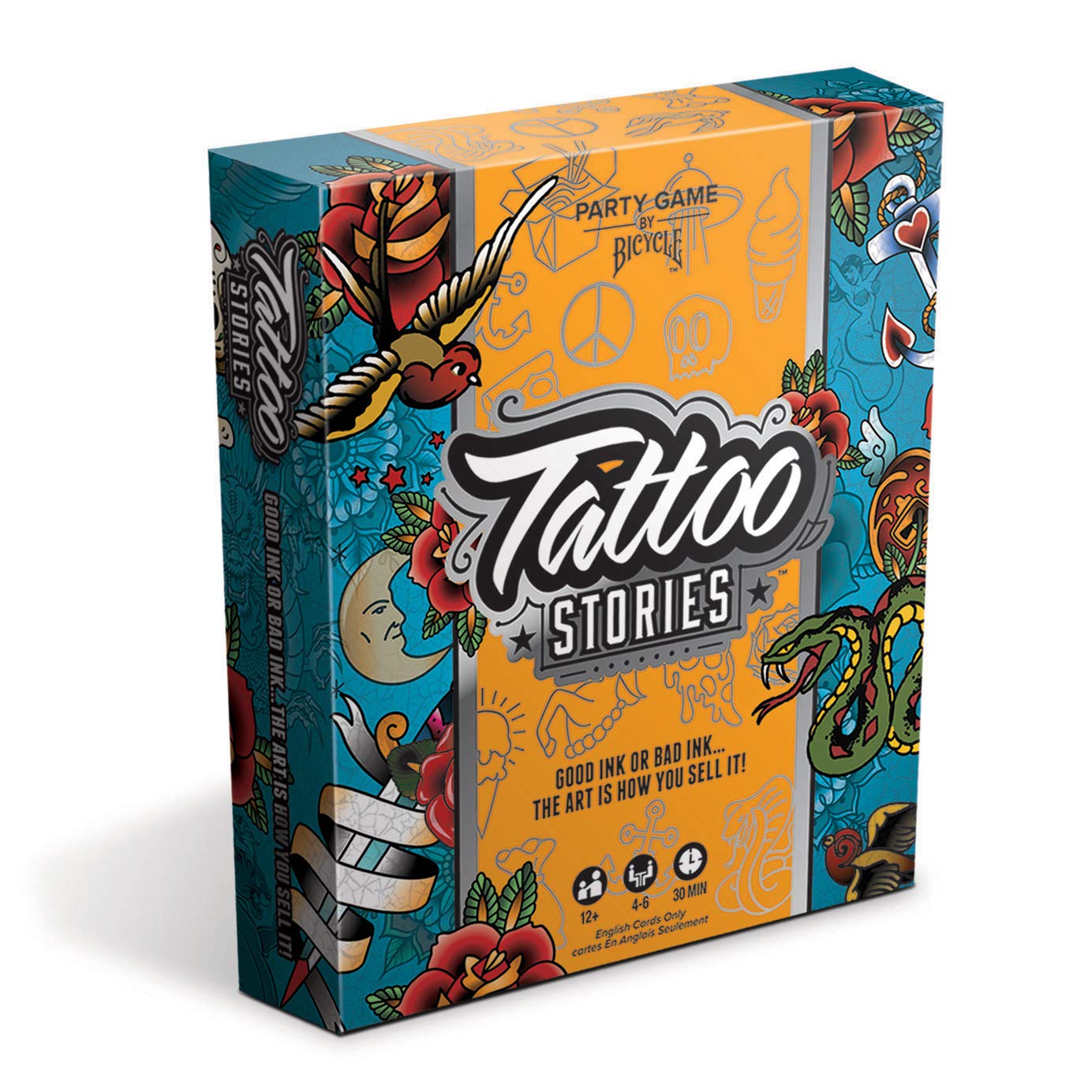 Tattoo Stories - Games By Bicycle - Party Games - Drawing and Card Game