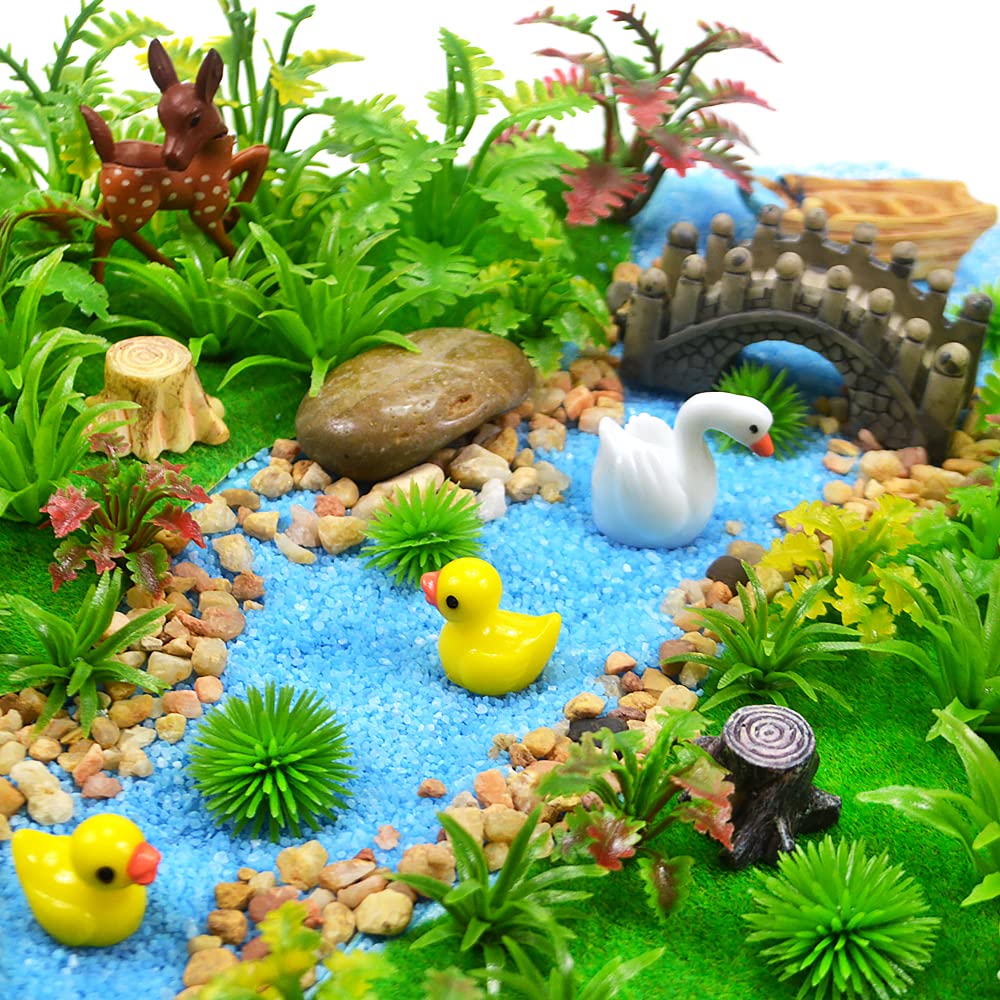 MOMOONNON 100pcs Model Trees Miniature Plants Fairy Garden Scenery Artificial Wargame Fake Trees Model Railroad Scenery Diorama Supplies Landscape
