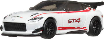 Hot Wheels Premium Car Culture Collectible Toy Car, 1:64 Scale Die-Cast Nissan Z GT 4, Race Day Vehicle with Real Riders Tires