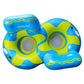 Double Pool Floats, Adult Pool Floats, mesh Bottom Pool raft, with Two Handle and Two Big Cup Holder, Great for Chilling in the Pool,Blue.