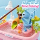 Julttum Upgraded Toddler Sand Water Table Toy with Electric Water Pump, 4-in-1 Kids Outdoor Play Center with Faucet Play Food Fishing Game, Kitchen