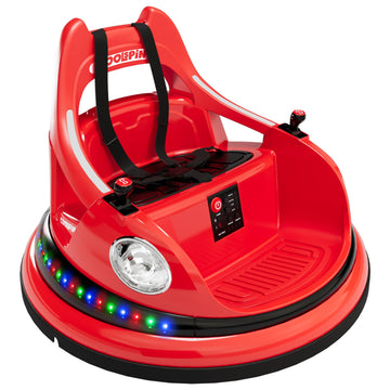 Hetoy Ride on Bumper Car for Toddlers, 12V Battery Car for Kids W/Parent Remote, 2-Speed, 2 Driving Mode, 360°Spin, Electric Bumping Car with Music &