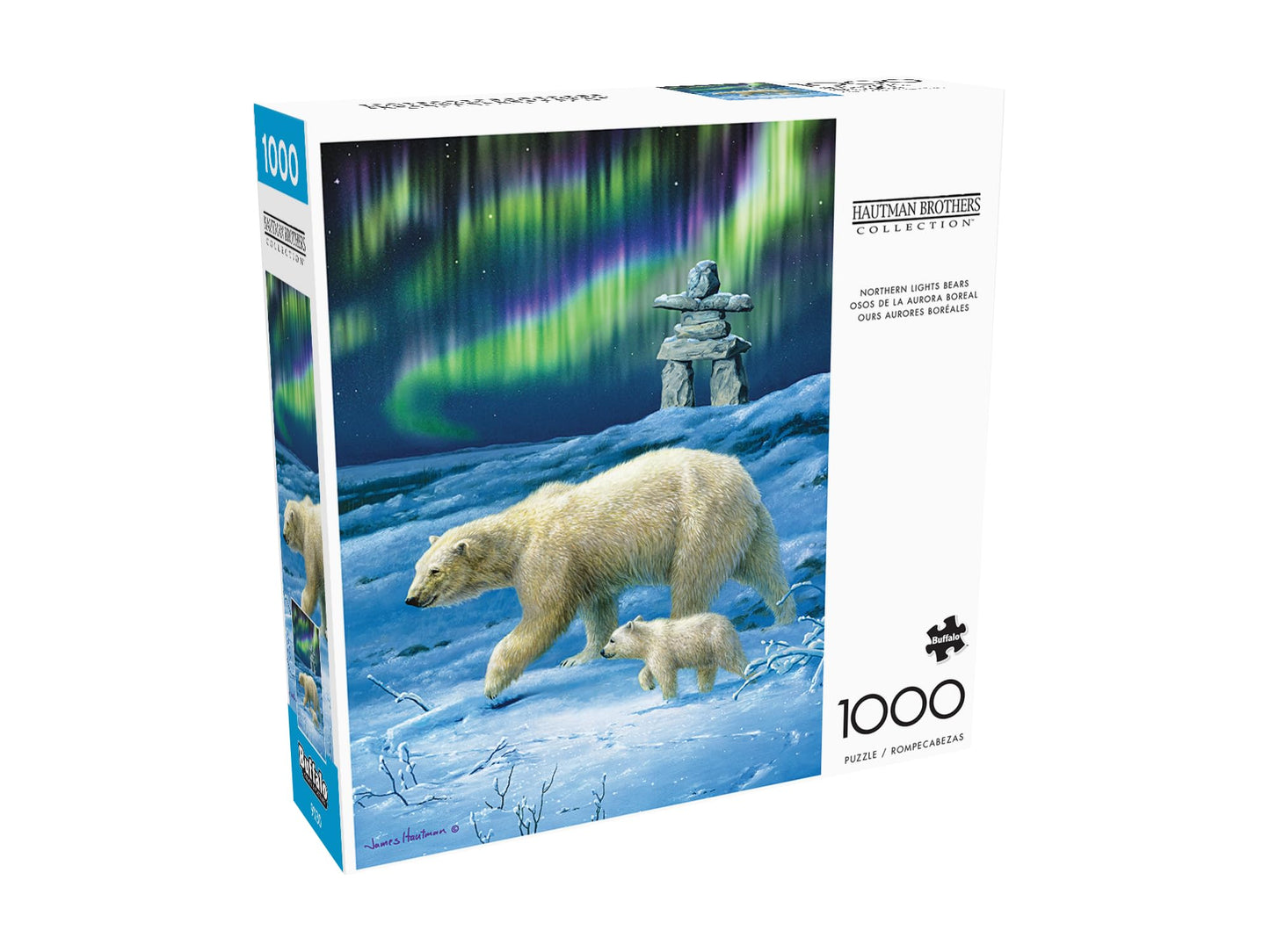 Buffalo Games - Northern Lights Bears - 1000 Piece Jigsaw Puzzle for Adults