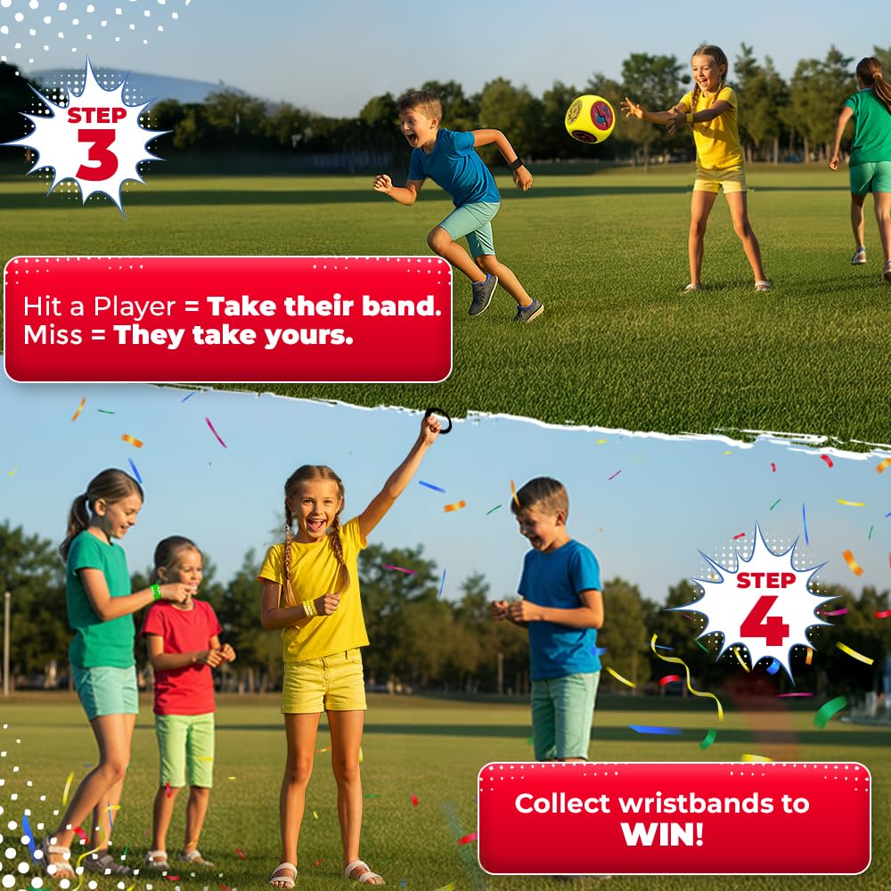 SWOOC Games® - Whomp Ball - Ultimate Backyard Dodgeball - Soft Foam Dice - Yard Games, PE Equipment & Team Building - Outdoor Playground Equipment