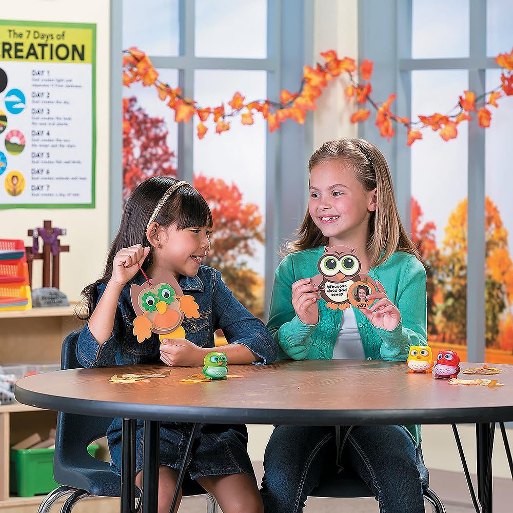 Fun Express Fall Owl Ornament Craft Kit - Makes 12 - Autumn Crafts for Kids
