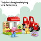 LEGO DUPLO Peppa Pig Tractor and Market - Building Toy for Toddlers, Ages 2+ - Sensory Toy for Girls & Boys - Includes 2 Figures - Birthday Gifts for