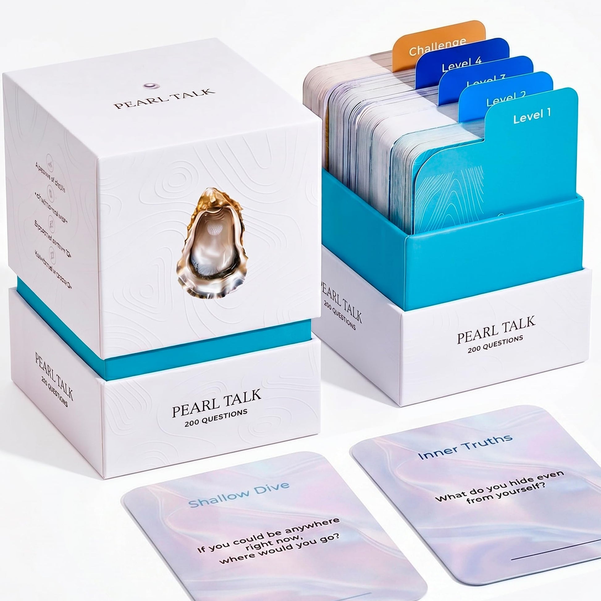 ANDREWBOLOTIN Pearl Talk 200 Questions The Conversation Starter Cards Delve Deck Conversation Card Games for Adults Fun for the Whole Family Games