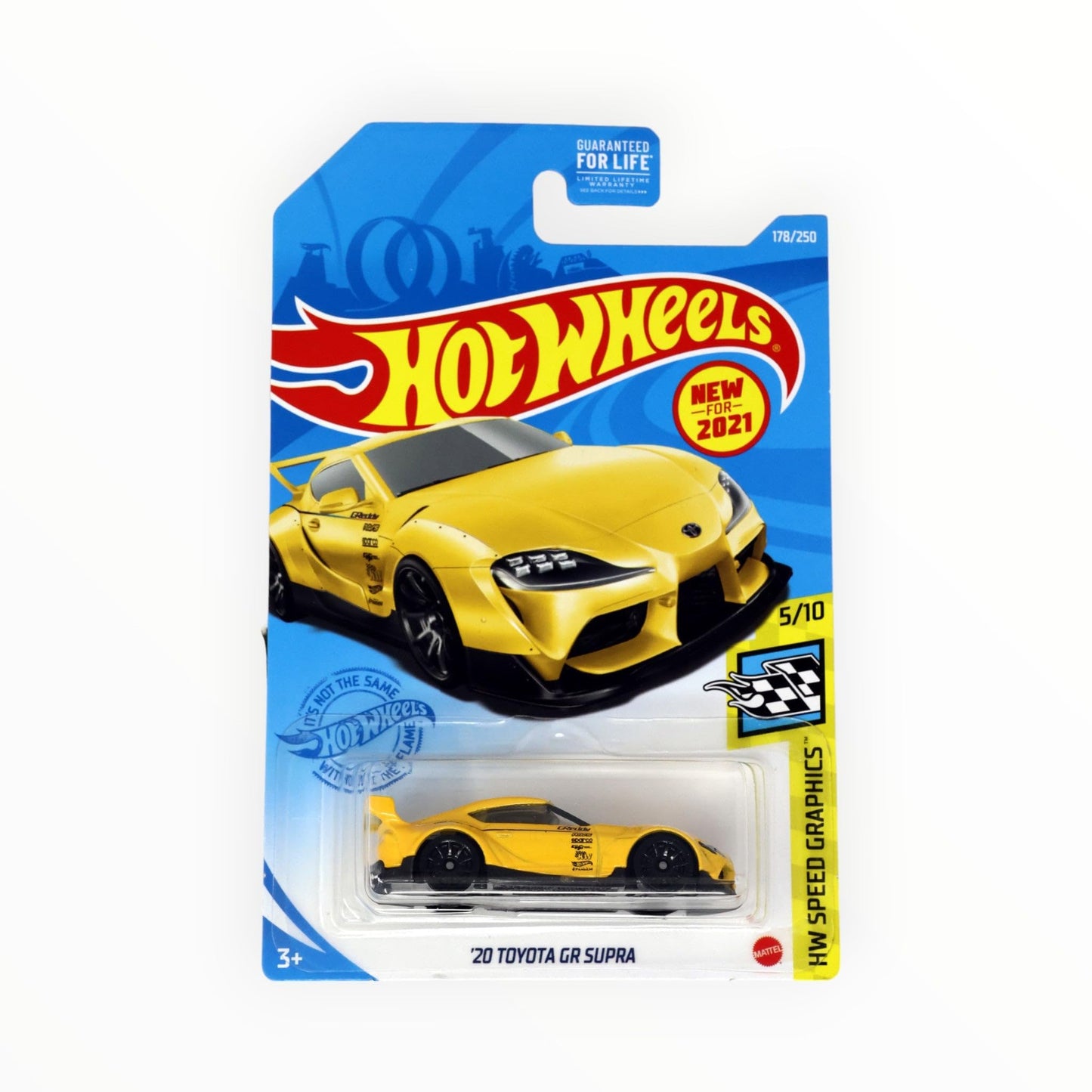 Hot Wheels '20 Toyota GR Supra, [Yellow] 178/250 Speed Graphics 5/10