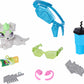 Monster High Doll, Frankie Stein in Cropped Sweater and Black Pleather Skirt with Pet Dog Watzie and 7 Accessories Like Earphones, Belt Bag and Snacks