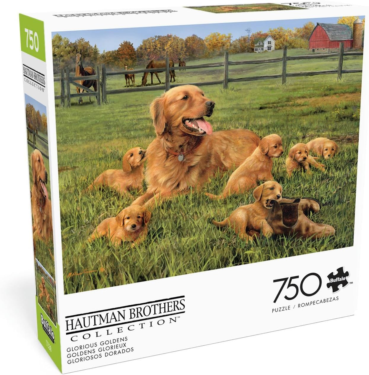 Buffalo Games - Glorious Goldens - 750 Piece Jigsaw Puzzle for Adults