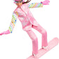 Barbie Careers Snowboarder Doll Wearing Pink Snow Jacket, Pants & Boots with 10+ Accessories Including Color-Change Snowboard