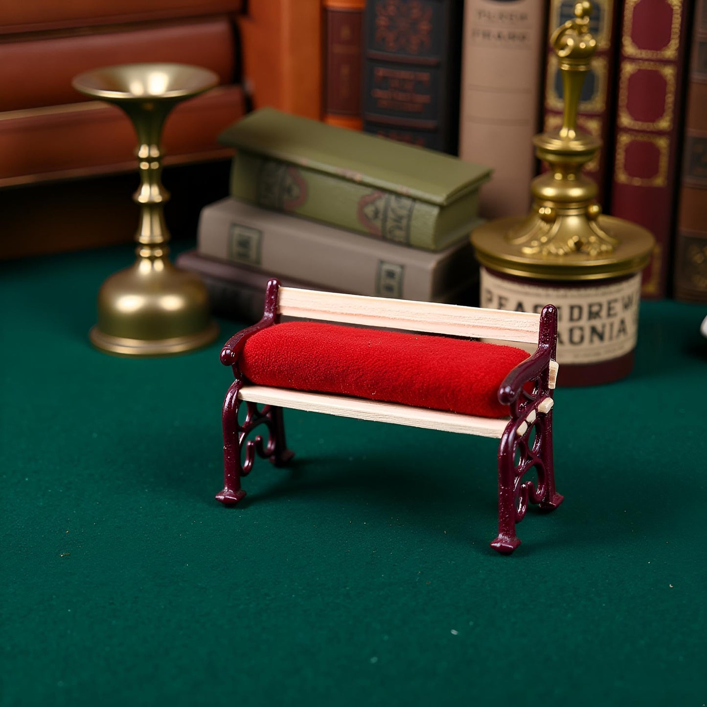 2Pcs Black 1/24 Miniature Park Bench Dollhouse Decoration Accessories Miniature Dollhouse Miniature Park Bench Scale Accessories(1.9x0.9x1.3 inch)