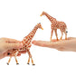 Toymany 4PCS Realistic Giraffe Figurines with Giraffe Cub, 2-6" Plastic Jungle Animals Figures Family Playset Includes Baby, Educational Toy Cake