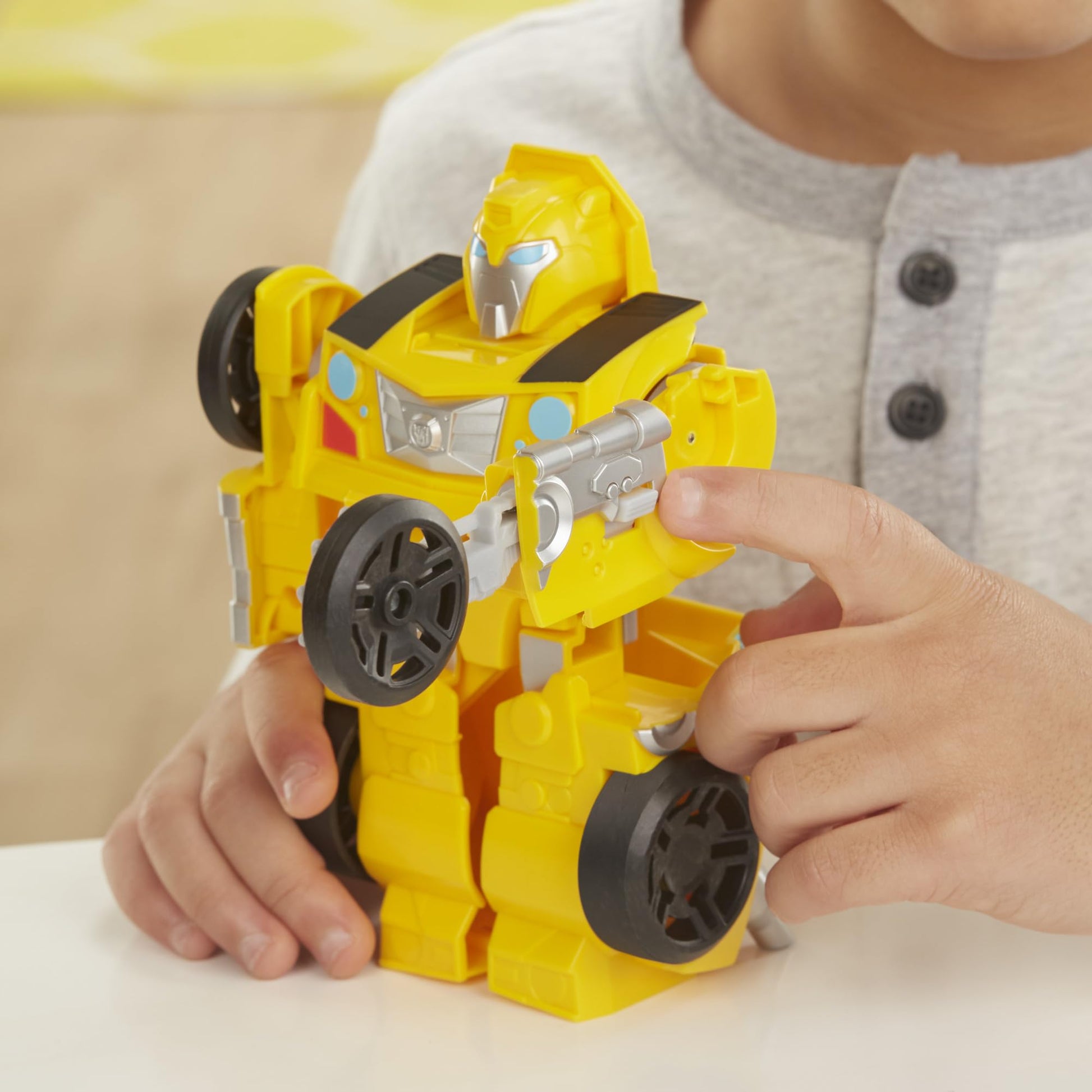 Transformers Rescue Bots Academy Bumblebee Converting Toy Robot, Playskool Heroes 6-Inch Collectible Action Figure Toy for Kids Ages 3 and Up (Amazon