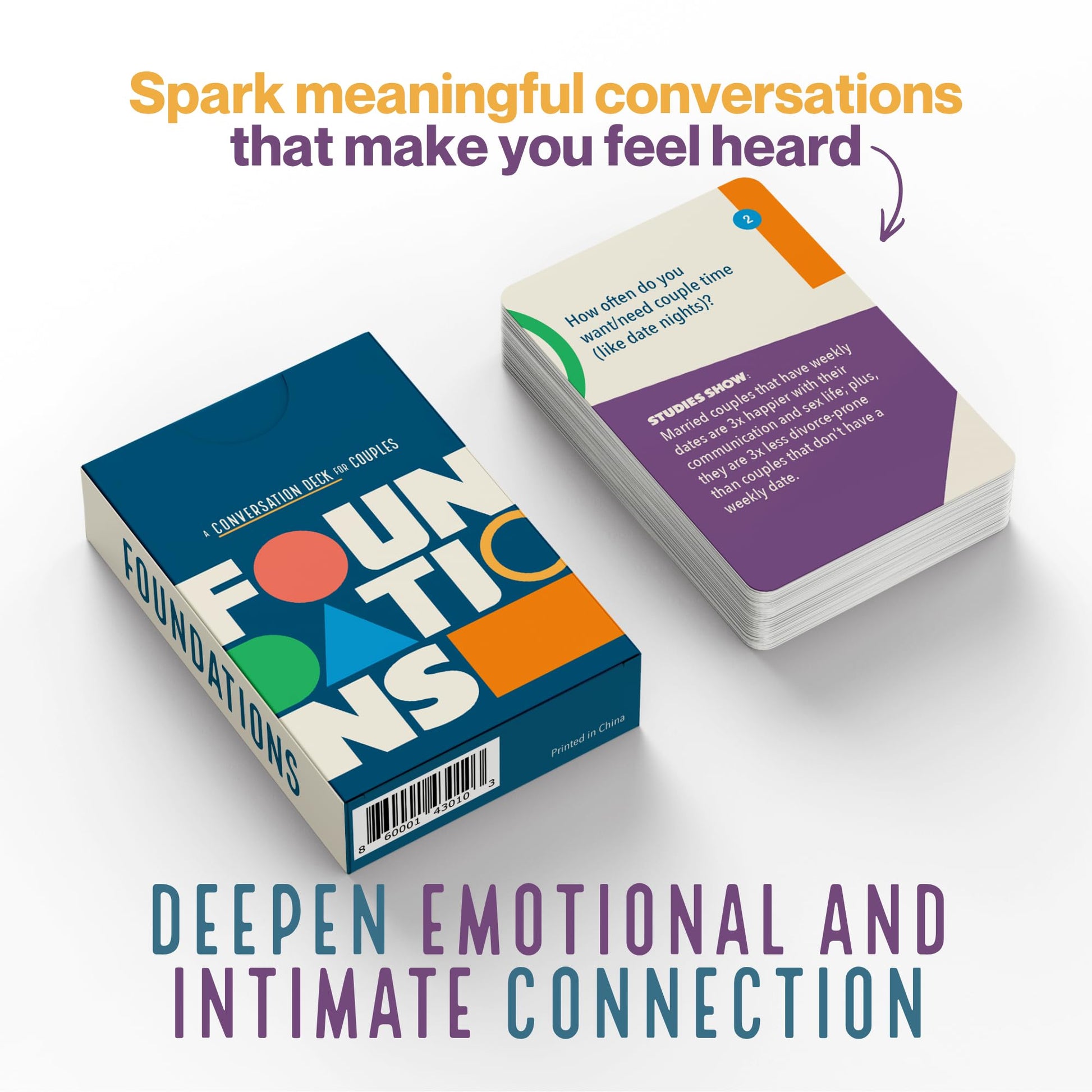 DEAR YOUNG MARRIED COUPLE Foundations - Conversation Cards for Couples - Relationship Card Game to Deepen Connection & Communication, Date Night Game
