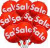 10PCS Red Sale Foil Balloon 18inch Round Sale Mylar Balloon for Celebrating a store opening