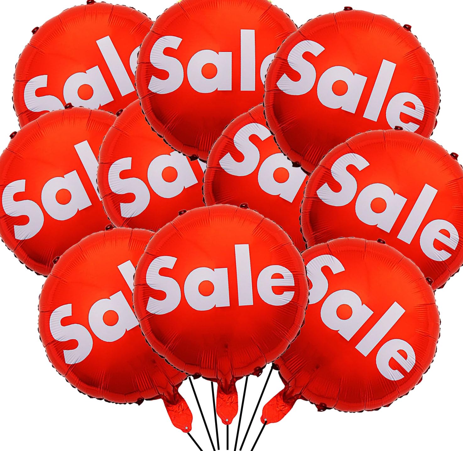 10PCS Red Sale Foil Balloon 18inch Round Sale Mylar Balloon for Celebrating a store opening
