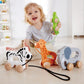 Hape Wooden Elephant Pull-Along Baby Toy| Early Learning Push and Pull Toys for Toddlers Age 1 Years and Up