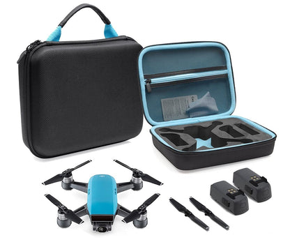 CaseSack Designed Protection Case for DJI Spark Mini Quadcopter Drone, Slots for extra batteries and propellers, Mesh Pocket for accessories (Black