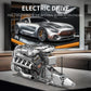 Mould King V8 Twin-Turbo Engine Model Kit That Runs, Mini Engines Building Blocks Set for Adults with Battery and Motor, Engineering Construction STEM