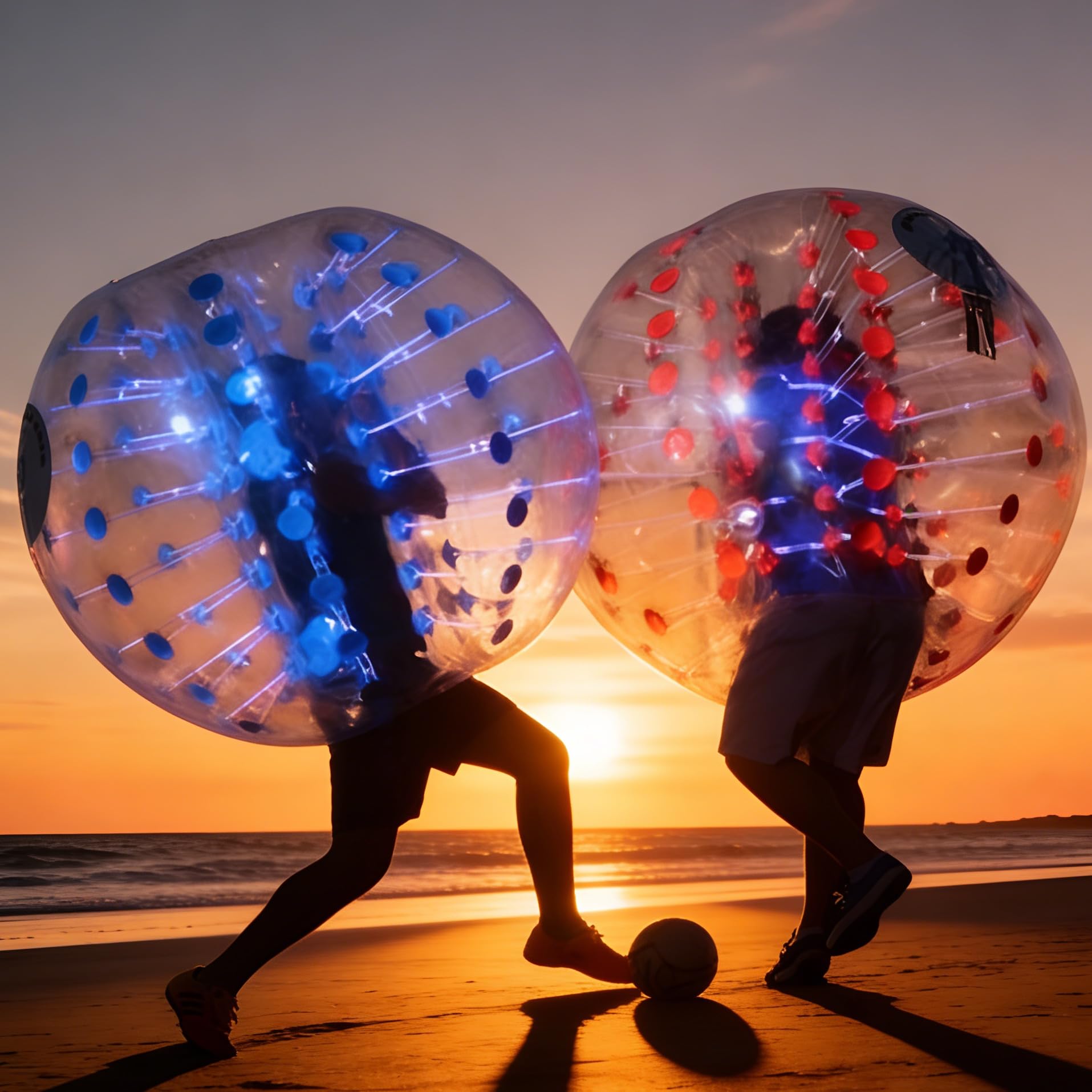 SZCQ Inflatable Bumper ONE Ball 1.2M/4ft Diameter Kids Bubble Soccer Balls Blow Up Toy Playground Balls Human Hamster Knocker Ball Outdoor Zorb Balls
