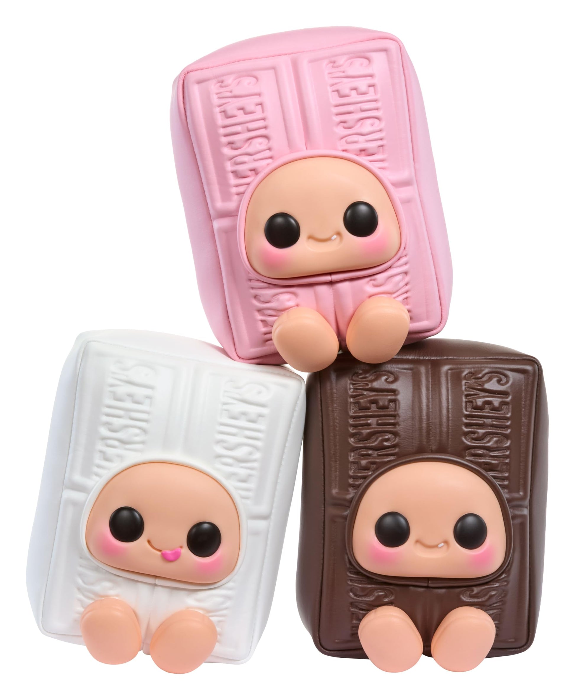 Hyojo Hershey's Series, Blind Box Collectible Plush, Limited Edition, 3 to Collect, Chocolate Bar, White Chocolate Bar & Strawberry Bar, Great Gift