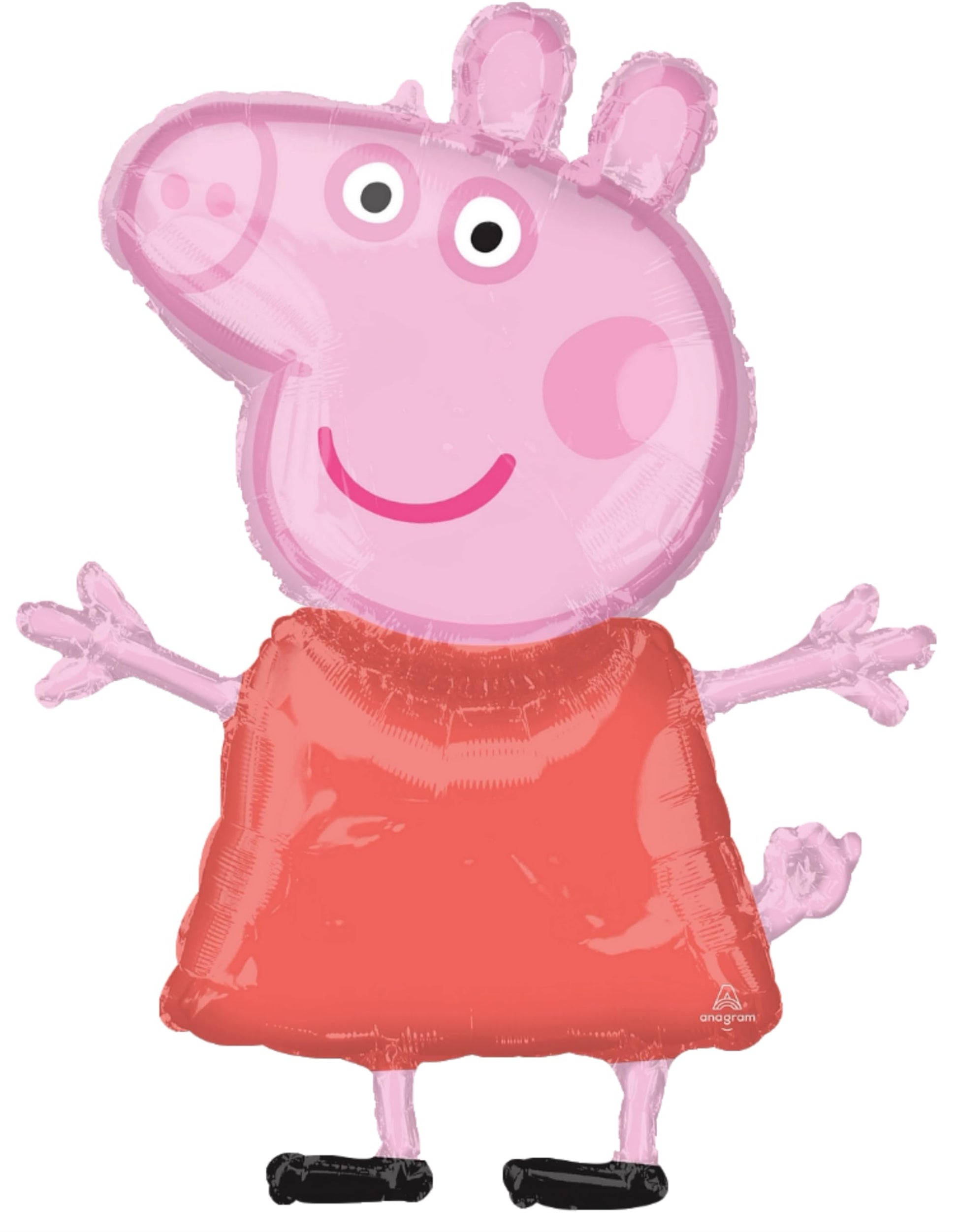 Anagram Peppa and George 4th Birthday Party Supplies Pig Foil Balloon Bouquet Decorations, BQ_4284