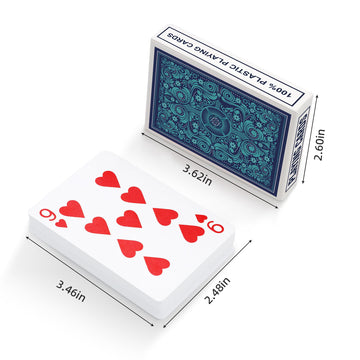 Timenued Playing Cards 4 Pack,Plastic Waterproof Playing Cards Bulk for Adults and Seniors,4 Decks of Poker Cards Professional Set, Standard Poker