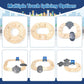 JugueteLand 59 Pcs Wooden Train Set for Toddlers, Toy Train with Track for Kids Ages 3-6, Deluxy Double Track City Police Station Railway Playset