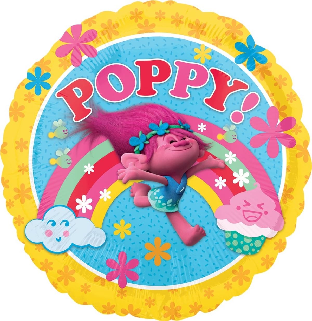 Poppy World Tour 4th Birthday Party Supplies Trolls 15pc Balloons Bouquet