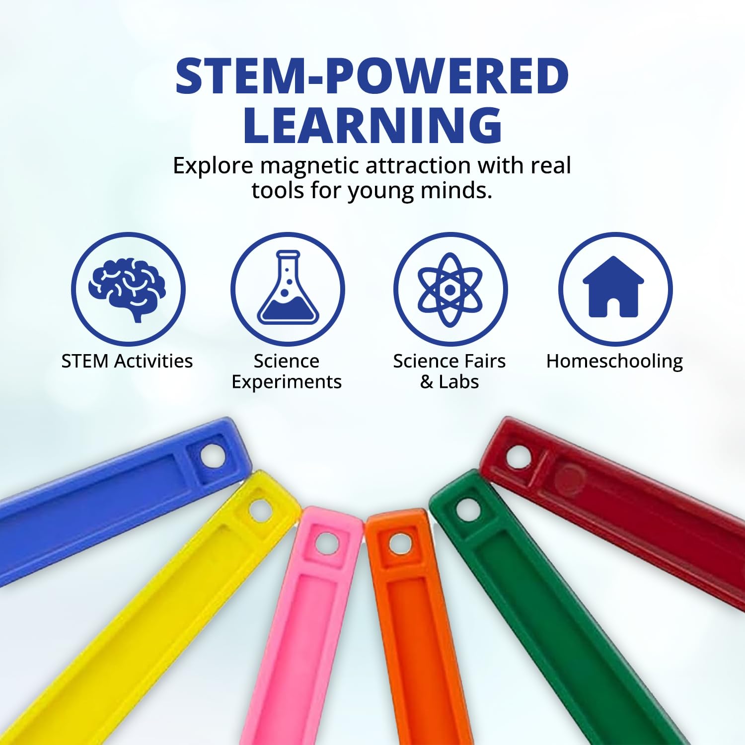 United Scientific™ STEM Magnetic Wands, Classroom & Homeschool (Set of 6)
