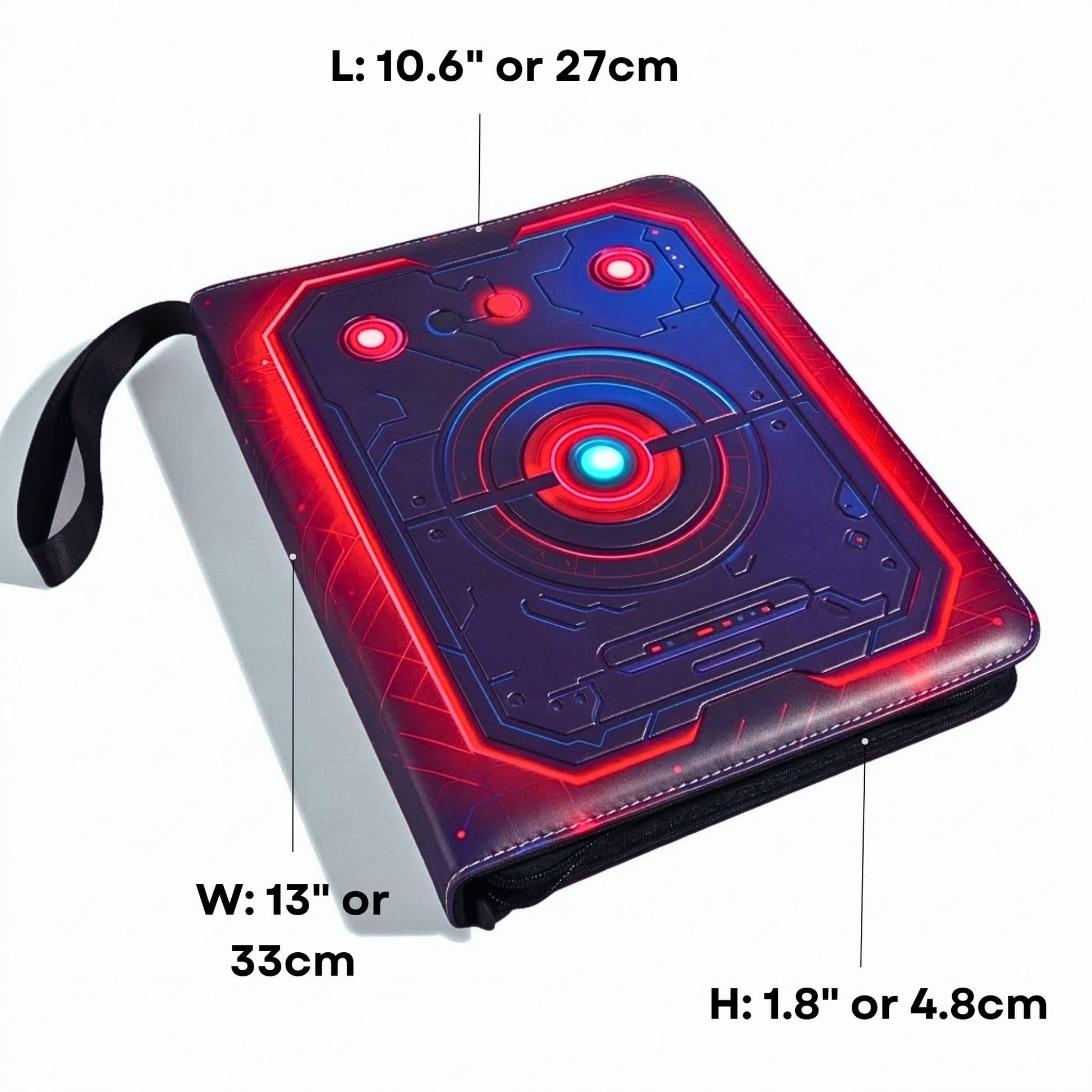 BindaBlu 3D Relief Card Binder 900 Pockets | Embossed TCG Binder 9-Pocket with Zipper | Premium PU Leather Trading Card Album for MTG, Baseball