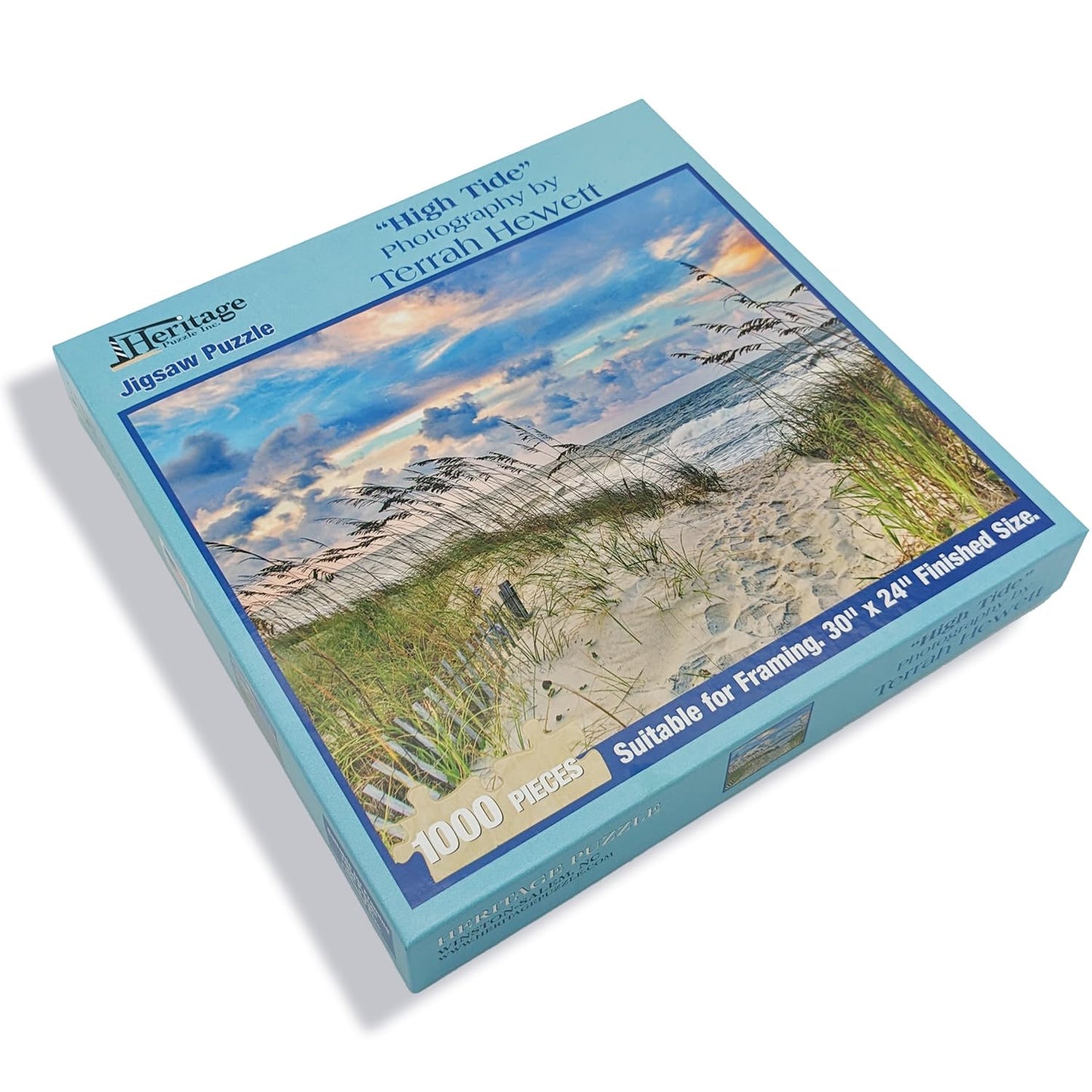 Heritage Puzzle High Tide Beach Ocean by Terrah Hewett 1000 Pieces