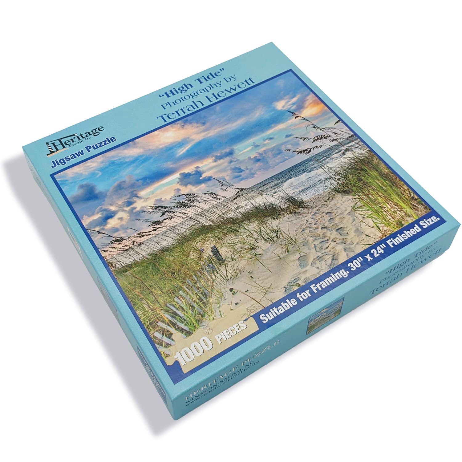 Heritage Puzzle High Tide Beach Ocean by Terrah Hewett 1000 Pieces
