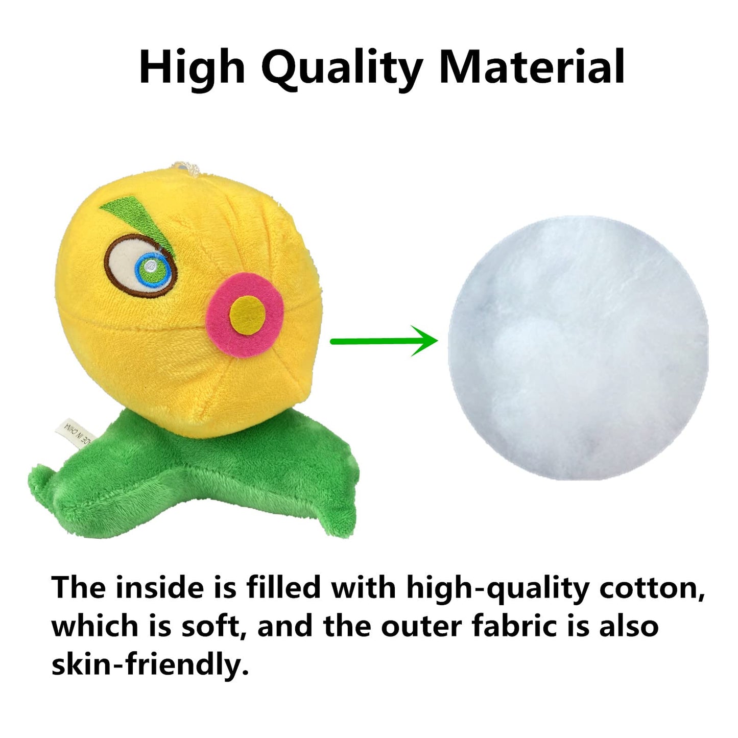 Suyudian 3 PCS PVZ Plant and Zombies Plush Plants Sets 1 2 Stuffed Soft Toys Laser Beans, Star Fruit, Citron, PVZ Figure Doll,Great Gifts for Boys