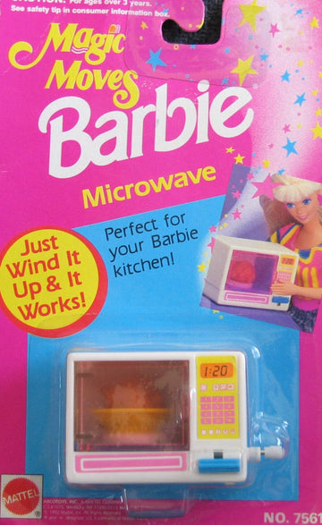 Barbie Magic Moves Microwave Wind It & It Works! Perfect Kitchen! (1992)