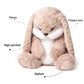 ZEIO Grumpy Bunny Stuffed Animal, 19.6" Plush Rabbit Stuffed Animals with Floppy Ears, Cuddly Soft Plush Toys Huggable, Perfect for a Gift
