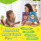Broytain Alphabet Flash Cards,Giant ABC Animal Flash Cards for Toddler 3-5,26 Lowercase and Uppercase Letter Cards,Educational Learning Games