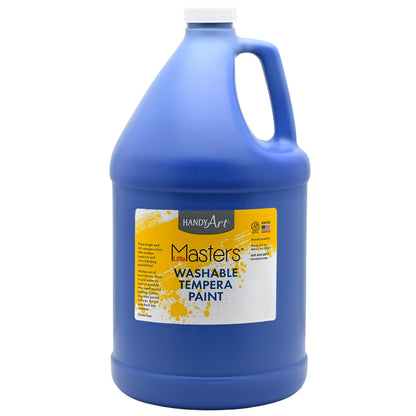Handy Art Little Masters Washable Tempera Paint, Blue, Gallon 128 oz