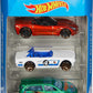 Hot Wheels 3 Car Pack, Multipack of 3 Vehicles, Instant Starter Set, Collection of 1:64 Scale Toy Sports Cars, Rolling Wheels, for Kids 3 Years & Up