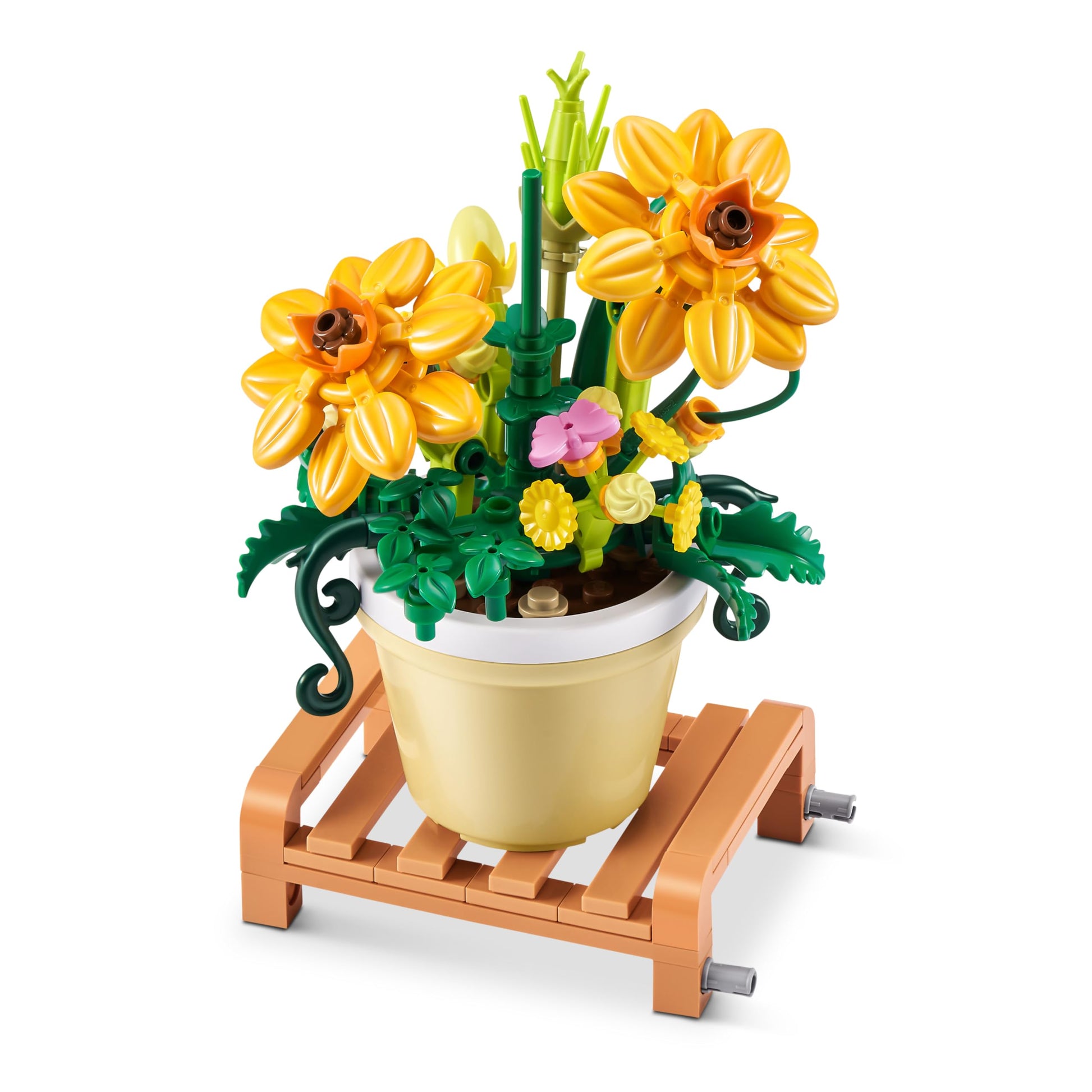 MAX Premium Garden Pot Plants Building Bricks Collection (up to 233 Pieces, 6 to Collect). (Cosmos Sulphureus, 1 Capsule)