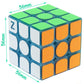 Blue Fluorescent Speed Cube 3x3x3 Glow in the Dark Luminous Magic Cube Puzzle