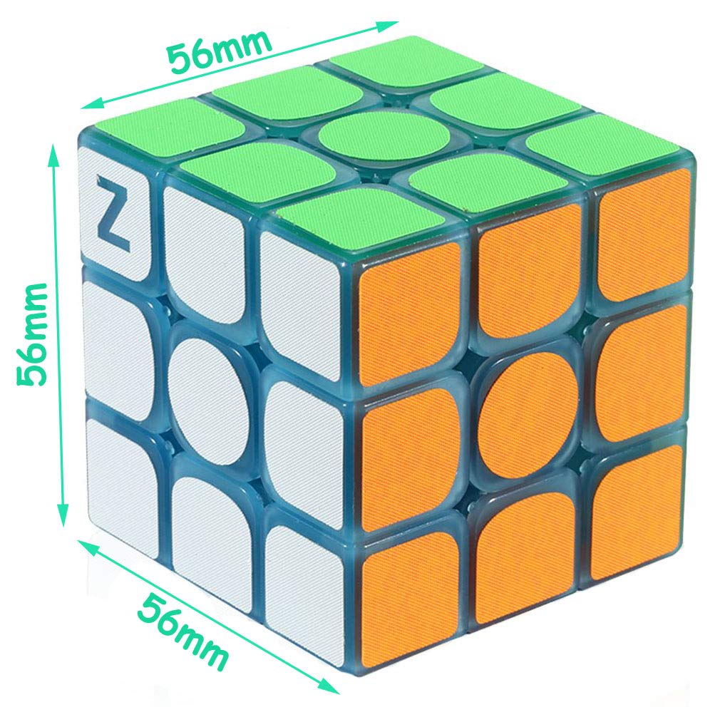Blue Fluorescent Speed Cube 3x3x3 Glow in the Dark Luminous Magic Cube Puzzle