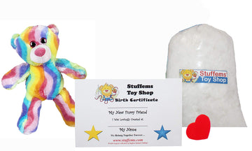Make Your Own Stuffed Animal Mini 8 Inch Bubble Gum Bear Kit - No Sewing Required!
