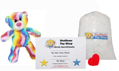 Make Your Own Stuffed Animal Mini 8 Inch Bubble Gum Bear Kit - No Sewing Required!