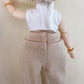 Xyrmync 1/12 BJD Doll Clothes Vest Sweatpants Ob11 Doll Dress Up Accessories (Gray+Black)